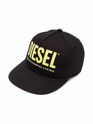 Diesel Kids logo-print baseball cap - Black