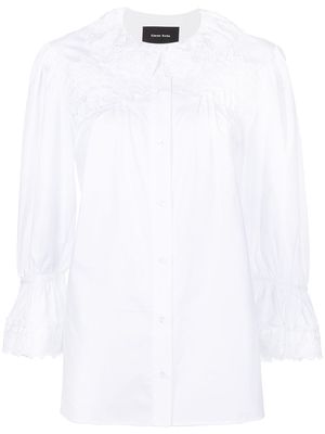 Simone Rocha broderie anglaise cotton blouse - White