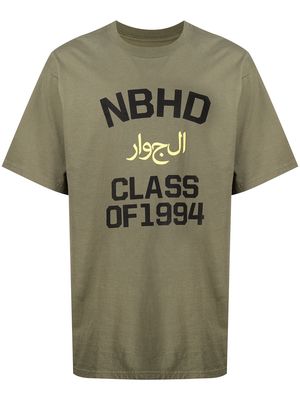 Neighborhood logo-print short-sleeved T-shirt - Green