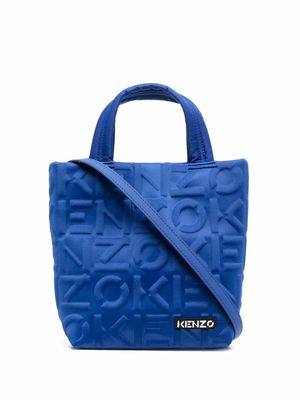 Kenzo logo-patch tote bag - Blue