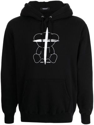 UNDERCOVER teddy bear-print hoodie - Black