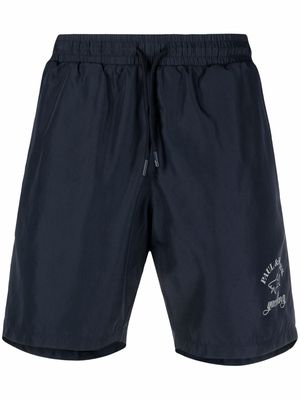 Paul & Shark logo-print swim shorts - Blue