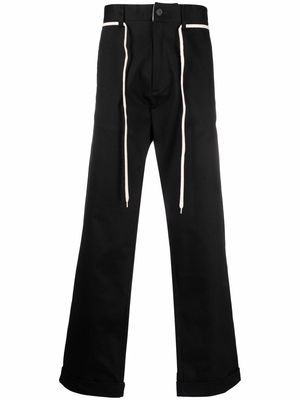 Société Anonyme lace-belt trousers - Black