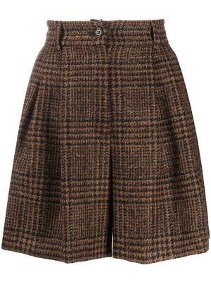 Dolce & Gabbana checked tweed shorts - Brown