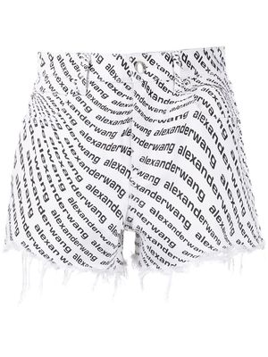 Alexander Wang Bite all-over logo shorts - Black