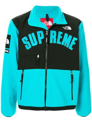 Supreme logo zipped jacket - Blue