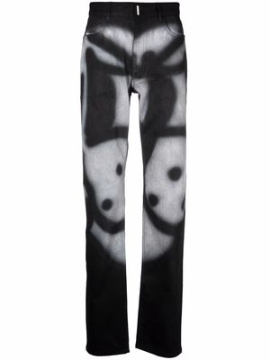 Givenchy x Chito tag-effect slim-cut jeans - Black