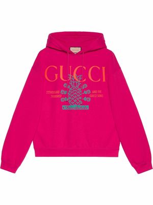 Gucci slogan-print hoodie - Pink