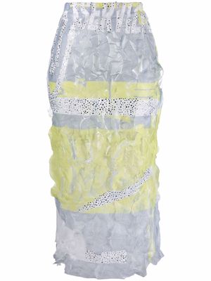 Diesel Fashion Show smocked organza skirt - Yellow