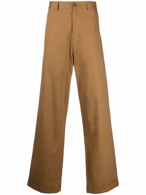 Société Anonyme embroidered wide-leg trousers - Brown