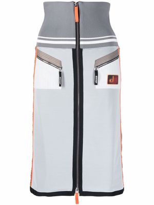 Diesel zip-detail midi skirt - Grey