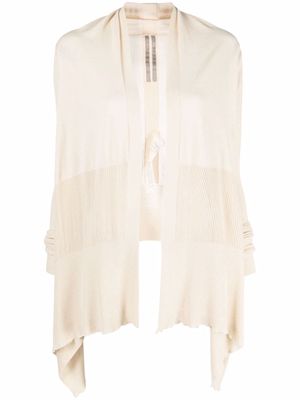 Rick Owens draped knitted cardigan - Neutrals