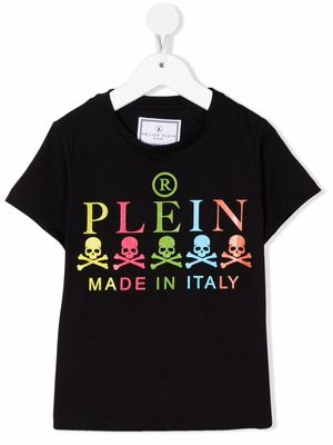 Philipp Plein Junior logo-print cotton T-shirt - Black
