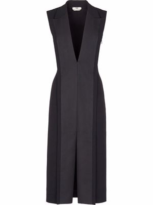 Fendi sleeveless tuxedo dress - Black