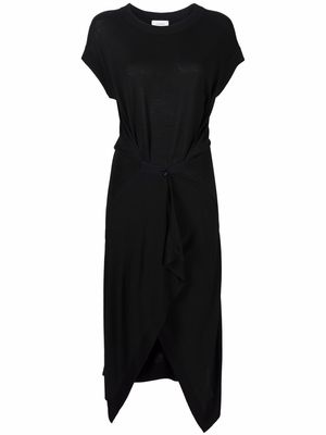 Lemaire double layer skirt midi dress - Black