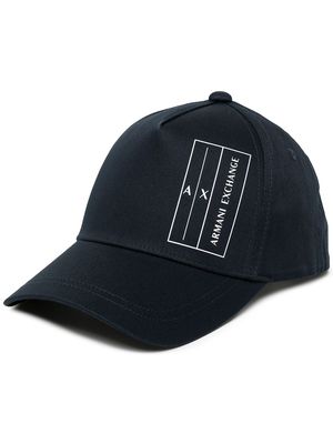 Armani Exchange logo-print baseball cap - Blue