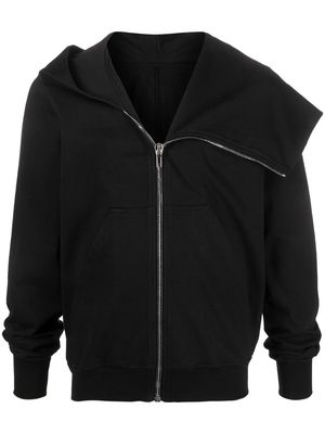 Rick Owens DRKSHDW draped pointed zip hoodie - Black