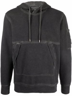 C.P. Company faded-trim cotton hoodie - Grey
