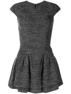 Chanel Pre-Owned 2010 ruffled hem knitted minidress - Grey