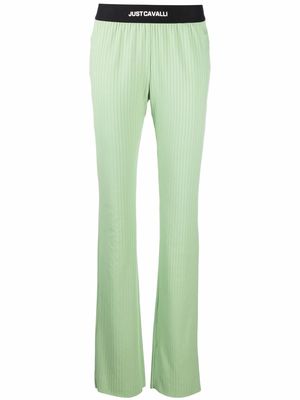 Just Cavalli logo-waistband trousers - Green