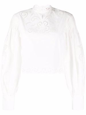 TWINSET broderie-anglaise cotton blouse - White