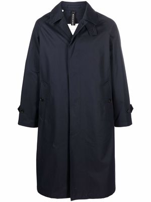 Mackintosh long-sleeve single-breasted coat - Blue