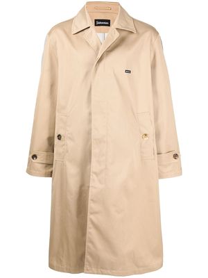 UNDERCOVER single-breasted panelled coat - Brown