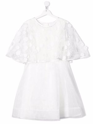 Charabia TEEN sleeveless tule dress set - White