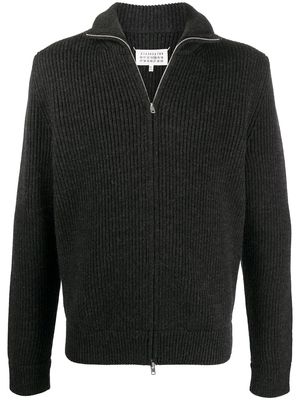 Maison Margiela zip-front knitted cardigan - Black