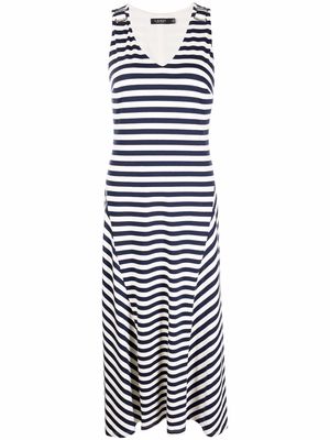 Lauren Ralph Lauren striped sleeveless dress - White