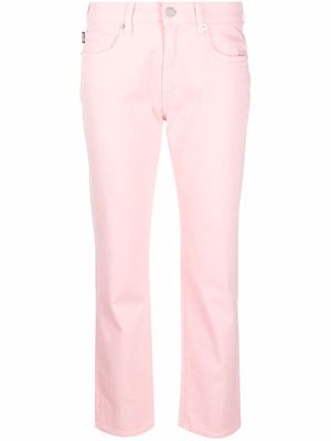 Love Moschino mid-rise slim-cut trousers - Pink