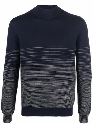 Missoni mock-neck intarsia-knit jumper - Blue