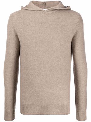 ASPESI fine-knit hoodie - Brown