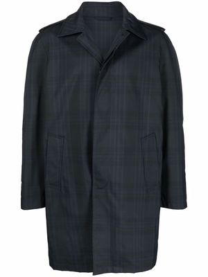 Corneliani check pattern coat - Blue