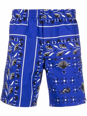 MSGM paisley print shorts - Blue