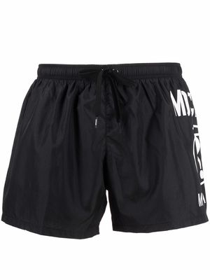 Moschino logo print swim shorts - Black
