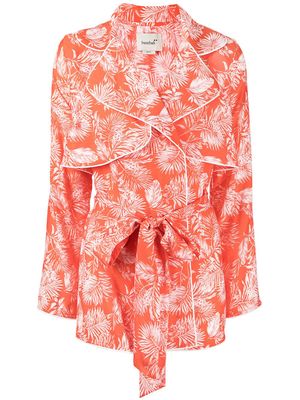Bambah tropical-print trench blouse - Orange