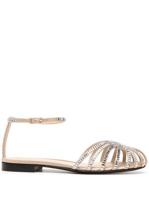Alevì Rebecca crystal-embellished sandals - Neutrals