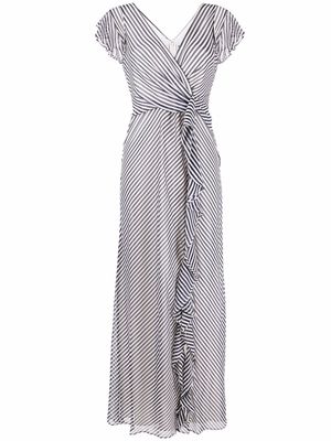 Lauren Ralph Lauren short-sleeve ruffle-detail dress - Blue