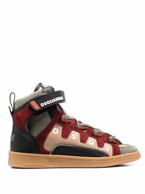 Dsquared2 panelled high-top sneakers - Brown