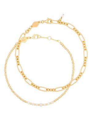 Anni Lu Clemence Sun Stalker bracelet set - Gold
