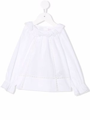 Bonpoint Myrtille lace-detail blouse - White