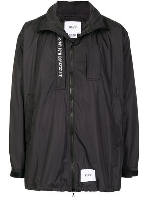 WTAPS zip-up funnel neck jacket - Black