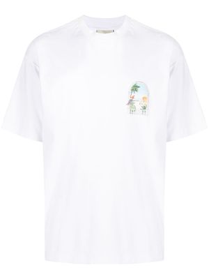 Drôle De Monsieur Perroquet print T-shirt - White