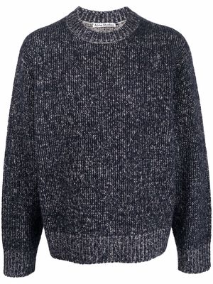 Acne Studios melange-effect knitted sweater - Blue