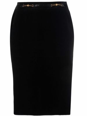 Céline Pre-Owned 1970s pre-owned high-waisted straight skirt - Black