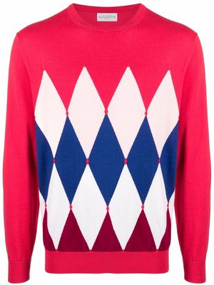 Ballantyne argyle-knit jumper - Pink