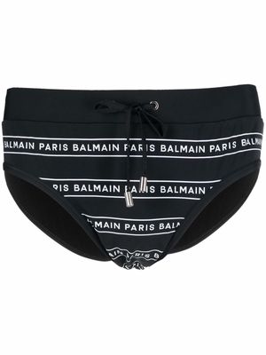 Balmain logo bikini bottoms - Black