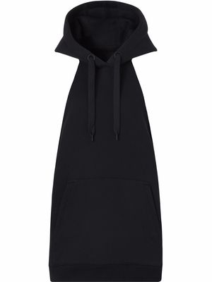 Burberry Location-print sleeveless cotton hoodie - Black