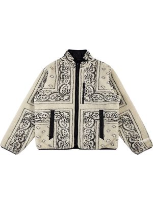 Supreme reversible bandana fleece jacket - Neutrals